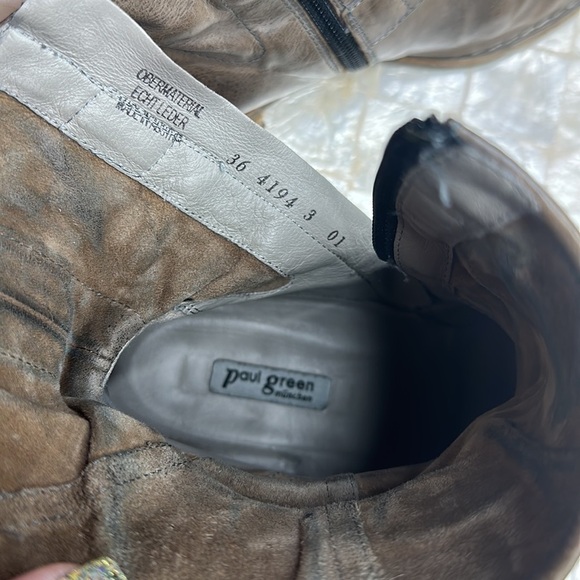 Paul Green Austria Ally Burnished Leather Biker Motorcycle Boot Booties Size 5.5 - Picture 8 of 10